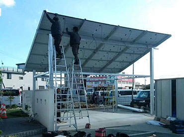 نظام التثبيت الشمسي Carport مقاوم للماء ، اليابان
